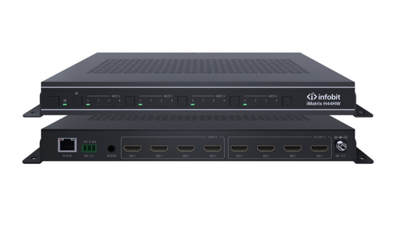 Бесподрывный матричный коммутатор Infobit iMatrix H44VAW HDMI 4×4